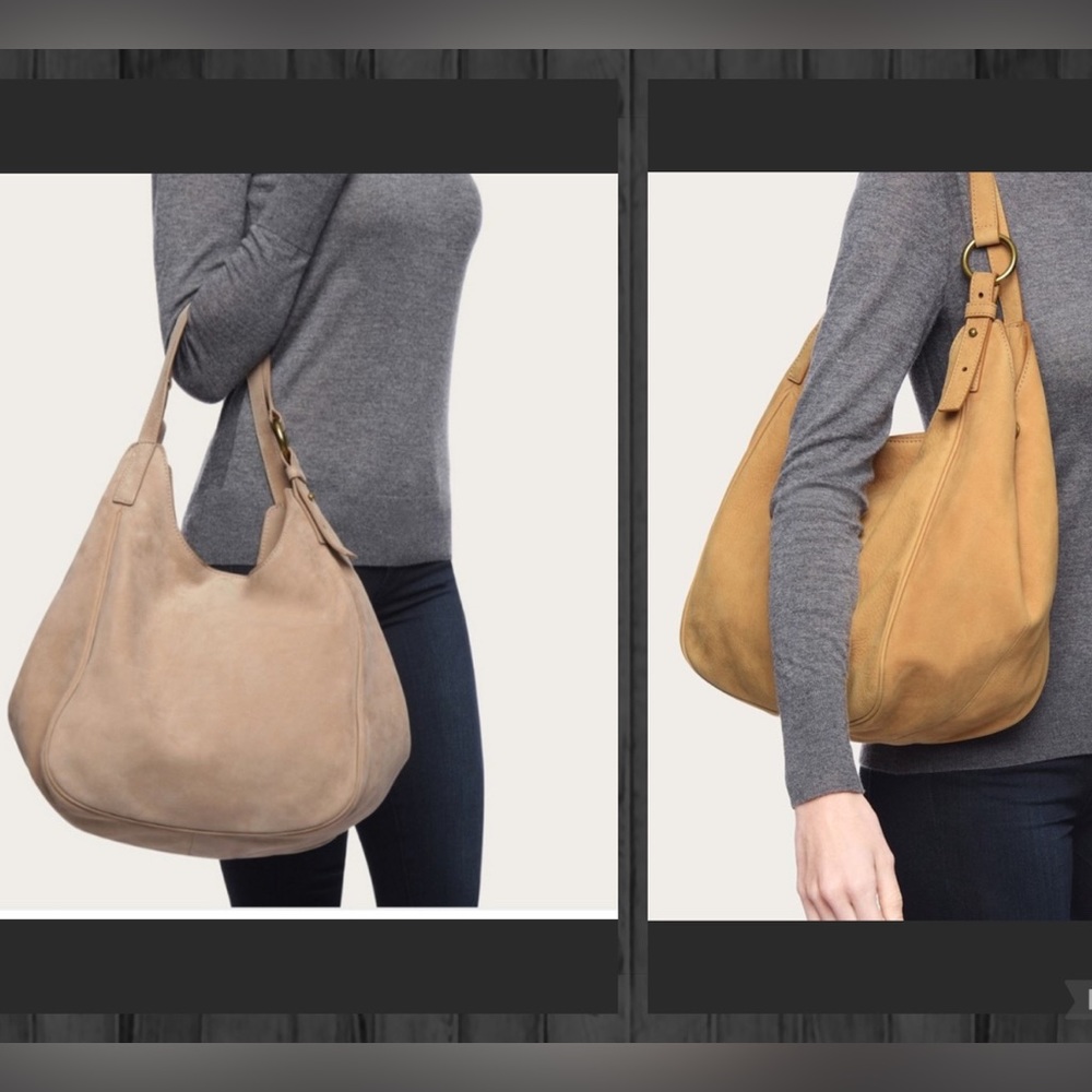 FRYE Addie Nubuck Leather Hobo Tote Shoulder